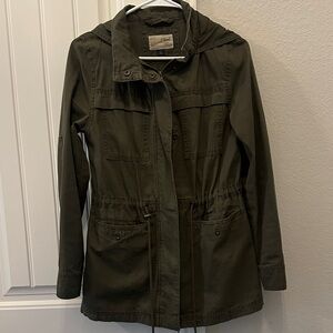 Women's Olive Green Hooded Jacket